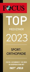Focus-Siegel Top-Mediziner 2023 Sportorthopädie
